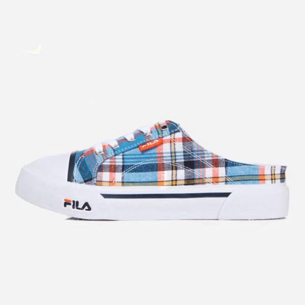 Zapatos Bajos Fila Hombre Azules - Como Mule Check - España 879420LKT